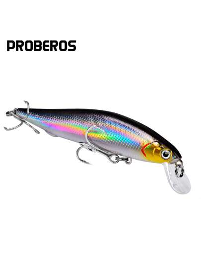 PROBEROS PROBEROS 1pc Minnow Fishing Lure Wobbler Artificial bait With Treble Hooks Fishing Tackle