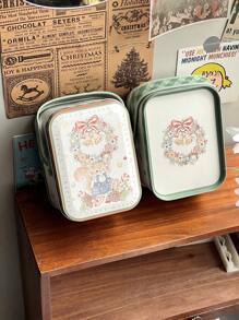 1pc Colorful Cute Portable Tin Box For Candy, Tea, Storage, Desk Snacks, Wedding Favor Packaging, Home Decor, Daily Storage, Gift Box And Holiday Gifts - Multicolor - View 8