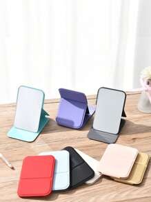 Mini Foldable Desktop Makeup Mirror - Portable Design, Compact Standing Cosmetic Mirror For Daily Use, Student Dormitory Essential - Elegant, Space-Saving, And Travel-Friendly Travel Essentials School Back To School School Supplies Holiday Camping Holiday Essentials Vacation Accessories Summer