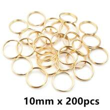 50-200 stuks Diameter 5-20mm Open Jump Rings Dubbele Lussen Goud Zilver Kleur Split Ringen Connectoren Voor Sieraden Maken Benodigdheden DIY Accessoires