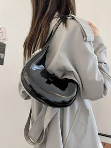 Modna damska torebka typu bagietka z wzorem krokodyla pod pachami, modna mała torebka na ramię - Zobacz 10