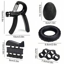 1 peça Kit Fortalecedor de Pegada - Fortalecedor de Antebraço com Esticador de Dedos, Bolas de Pegada e Anel de Pegada para Treinamento de Força de Mão
