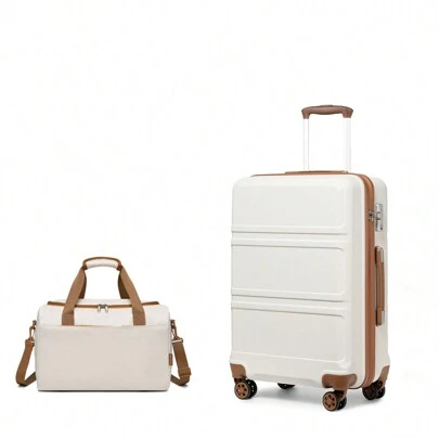 Lightweight ABS Hard Case Luggage Set With TSA Lock - 20 Inch Carry-On, 24 Inch, 28 Inch Check-In Suitcase And Cabin Duffel Bag - 2 Piece Travel Set Suitcase Set Travel Suitcase Suitcases Suit Case Durable Travel Luggage Carry On