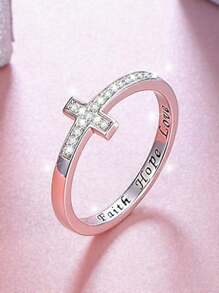 1 pièce Bague en argent sterling 925 classique avec zircone cubique, bijou de mariage pour femmes, bijoux de qualité
