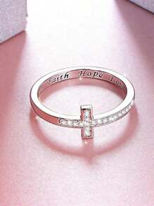 1 pièce Bague en argent sterling 925 classique avec zircone cubique, bijou de mariage pour femmes, bijoux de qualité