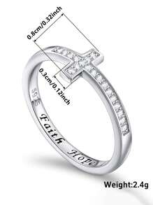 1 pièce Bague en argent sterling 925 classique avec zircone cubique, bijou de mariage pour femmes, bijoux de qualité