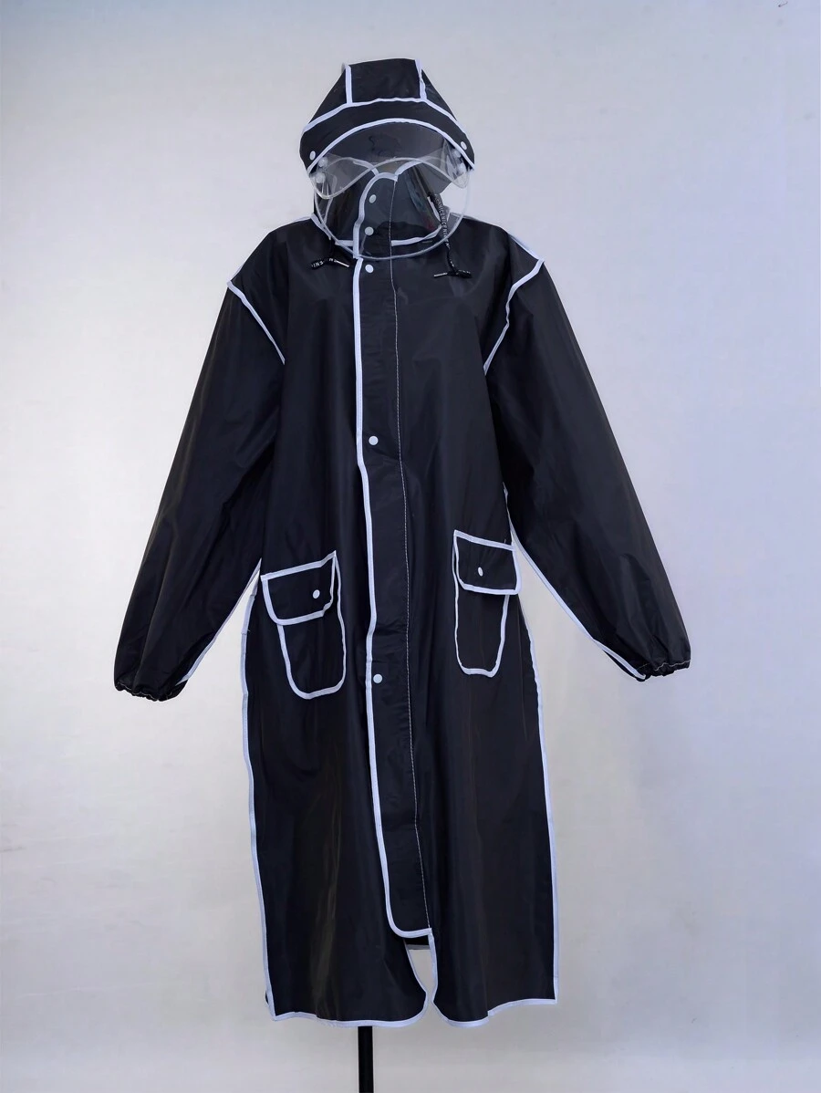 Áo mưa dài cho xe máy/xe đạp, áo mưa che phủ toàn thân không thấm nước, áo khoác mưa cho người lớn dùng khi đạp xe, đi bộ đường dài, du lịch trong thời tiết mưa, mát mẻ mùa hè, bãi biển, giữ ấm khi đi du lịch, quà tặng ngày lễ tình bạn, quà tặng cho cún cưng, lễ hội, trang trí tiệc tùng, lựa chọn mùa xuân hè, quà tặng cho phù dâu, trang trí phòng ngủ, trang trí phòng ngủ, bãi biển, du lịch, dành cho nam, dành cho nữ, kỳ nghỉ, đồ dễ thương. - màu đen - Xem 1