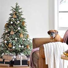 3件装圣诞节复古木制小房子挂件小木屋饰品圣诞装饰场景装饰用品 - 彩色 - 查看 5