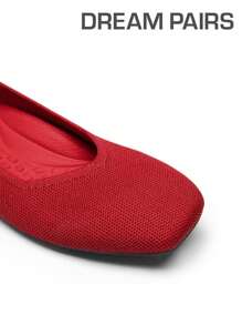 DREAM PAIRS Women's Slip On Square Toe Ballet Arch Support Stylish Casual Comfortable Washable Working Walking Flats Shoes - Đỏ - Xem 6