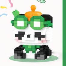 1 Set de Adorables Juguetes de Botella de Rompecabezas de Ensamblaje a Presión con Forma de Criatura de Mascota Panda, Diamante de Olla Caliente, Adecuado para Volver a la Escuela, Año Nuevo, Pascua, San Valentín, Cumpleaños, Regalos Festivos