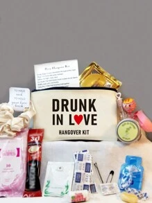 1 件 5/10 件可重复使用帆布拉链袋生日单身派对礼物婚礼宿醉工具包袋粗麻布袋应急包装袋礼品袋礼品袋经典恢复工具包袋旅行储物袋、化妆包、化妆包、度假收纳袋、大容量化妆品收纳袋化妆盒，适用于口红、刷子、护肤品、手机、硬币、小物品，适用于家庭、礼物、度假和节日万圣节圣诞节多功能用途 - 彩色 - 查看 16