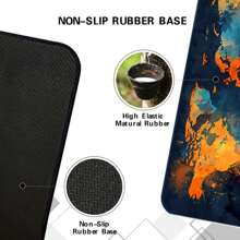 Tấm lót chuột, Tấm lót bàn làm việc bản đồ chính trị thế giới nhiều màu lớn, Tấm lót bàn phím chơi game chống trượt mở rộng, Tấm lót chuột có viền khâu dày 31,5"X11,8" (Bản đồ thế giới) - màu sắc - Xem 4