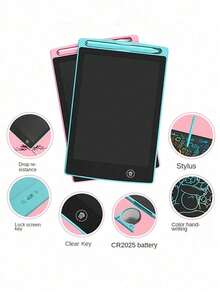 1pc 6.5 Inch LCD Writing Tablet, Doodle Board, Electronic Digital Writing, Color Screen Drawing Pad For Home, School And Office Gift - Multicolor - View 9