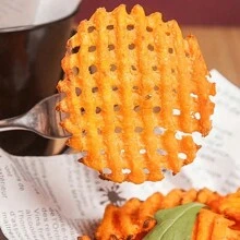 1pc Potato Wavy Slicer, Wooden Waffle Potato Cutter, Vegetable Chopper, Multi-Function Cucumber Slicer, Kitchen Gadget - Multicolor - View 3