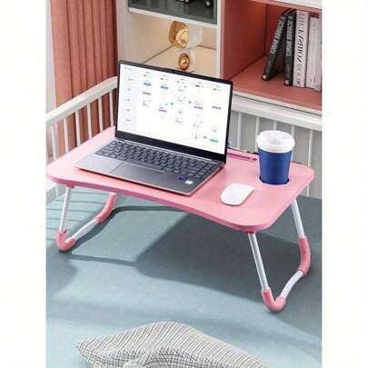 60 X 40 X 28cm Laptop Table Laptop Tray For Bed Sofa Breakfast Lap Tray Bed Desk Folding Coffee Tray Notebook Stand Pink