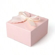 10pcs Plain Simple Square Handmade Foldable Gift Boxes, Candy-Colored Bow Ribbon Small Paper Gift Boxes - 10pcs - View 7