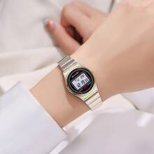 Skmei Stylish Compact Electronic Watch Ladies Students Steel Waterproof Watch - one-size - View 7