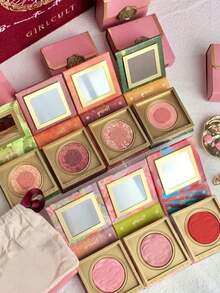 GIRLCULT Mood Blush (01 Tipsy) - Lightweight, Silky Texture, Seamless Application, Buildable, Creates Ambiance, Contours, Highlights, Matte Or Shimmer Finish, Long-Lasting, Enhances Complexion, Gift Packaging - 01 Tipsy - 查看 4