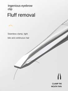 Stainless Steel Eyebrow Tweezers - Straight & Angled Brow Tweezers, Grooming Tool For Men & Women, Facial Hair Removal, Nose Hair, Armpit Hair - Multicolor - View 4