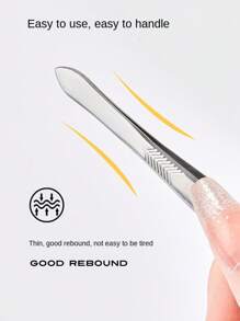 Stainless Steel Eyebrow Tweezers - Straight & Angled Brow Tweezers, Grooming Tool For Men & Women, Facial Hair Removal, Nose Hair, Armpit Hair - Multicolor - View 5