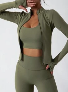 MASKERT Strakke tops voor dames, jassen met lange mouwen, kleding ter bescherming tegen de zon, yogakleding, sporttops voor hardlopen, comfortabel en huidvriendelijk