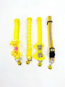 Collares reflejantes para mascotas (gatos y perros) con lazo ajustable en forma de campana, correa universal