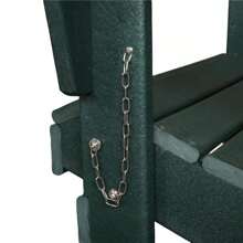 Folding Adirondack Chair, Relaxing Stackable Arm Rest Ergonomic HDPE All-Weather Adirondack Chair - 深綠色+HDPE+美式設計+美式傳統-4 - 查看 7