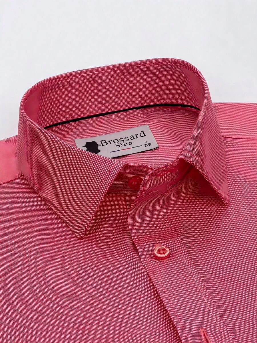 Men's Dress Shirt 50% Polyamide, 30% Cotton, 20% Viscose - 橘色 - 查看 1