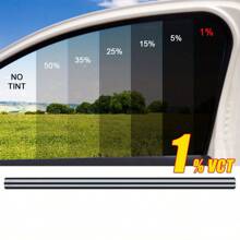 1 Roll 50x300cm/19.68*118.11in 1/5/15/25/35/50% VLT Car Window Tint Window Privacy Film, Car Shade Front Windshield, Heat & UV Block And Scratch Resistant, Blackout Window Film Auto Car Windshield Sun Shade Roll