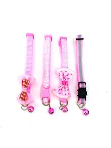 Collares reflejantes para mascotas (gatos y perros) con lazo ajustable en forma de campana, correa universal