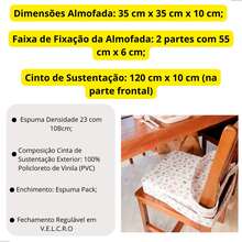 Child Booster Seat For Chair Comfortable Cushion Adjustable With Safety Belt - 彩色 - 查看 3