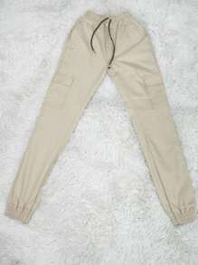 CARGO JOGGER Pants With Side Pocket With Elastic Streetwear - 米色 - 查看 2