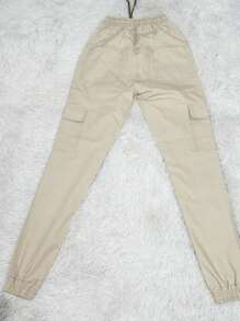CARGO JOGGER Pants With Side Pocket With Elastic Streetwear - 米色 - 查看 4