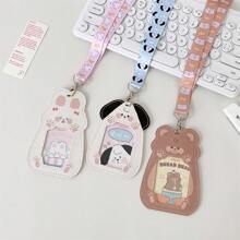 Cordón para tarjeta de identificación y llaves lindo para mujeres, niñas y estudiantes, soporte para tarjeta de identificación Kawaii - Multicolor - Ver 9