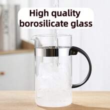 High Borosilicate Glass French Press Coffee Maker, Home Use Hand Drip Coffee Pot - Black - View 6