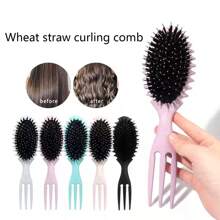 1pc Defining Curling Brush, Suitable For Curling Hair, Reducing Pulling, Shaping And Defining Curling Hair, Professional Makeup Brush For Men And Women - Multicolor - View 3