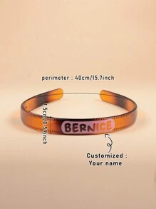 定制个性化英文名字发夹母亲节礼物，情人节礼物，生日周年纪念礼物，送给朋友家人，圣诞节礼物，婚礼发饰 - 款式1 - 查看 2