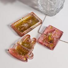 1pc 4-In-1 Playing Card Pendant Silicone Mold, DIY Resin Crystal Epoxy Jewelry Making Mold