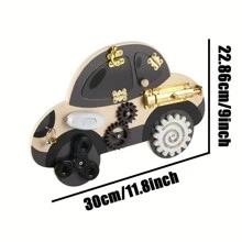 1 件木制汽车齿轮解锁忙碌板，儿童互动拼图玩具，教育探索烦躁玩具，儿童生日/圣诞节/新年礼物（部分配件颜色随机） - 彩色 - 查看 2