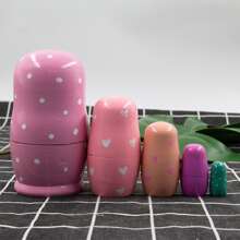 1 件俄罗斯风格天使公主嵌套饰品，5 层俄罗斯套娃饰品，女孩生日礼物，家居和派对装饰