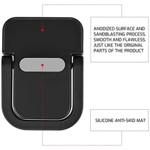 2个便携式键盘增高架，自粘式迷你笔记本电脑支架，隐形电脑键盘支架，适用于桌面，笔记本电脑支脚，兼容Pro/Air、Surface等，圣诞礼物/新年礼物（黑色） - 黑色 - 查看 3