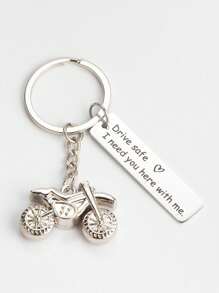 Personalized Custimized Drive Key Chains With Bar Pendant Stainless Steel Keychain Motorcycle, Car, Scooter, Aircraft, Truck, Steering Wheel, Compass Transportation Keychains BF Gift Husband