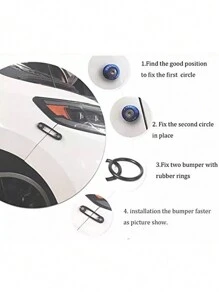 4入組jmd汽車前後擋泥板罩固定扣緊扣杠固定件 - 紅色 - 查看 5