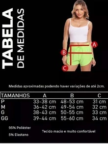 Shortinho Short Praia Feminino Tactel Moda Piscina Verão Academia Caminhada Leve Fresco - Azul - Visão 3