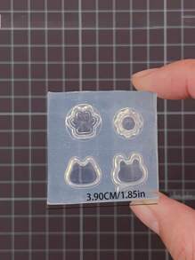 Miniature Heart Flower Resin Mold Simulation DIY Octopus Rabbit Animal Silicone Mold For DIY Gift Making