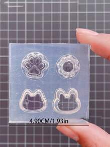 Miniature Heart Flower Resin Mold Simulation DIY Octopus Rabbit Animal Silicone Mold For DIY Gift Making