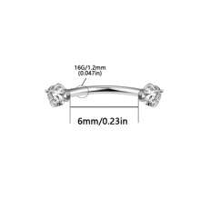 1/3 piezas de joyas de perforación para piercings corporales de acero inoxidable hipoalergénico con gemas de circonita cúbica (3MM) - uña labial, cartílago, concha, trago, pendientes para mujer y hombre en calibre 16G, 6mm, 8mm, 10mm