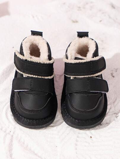 Kids Boys Girls Lambs Wool Lined Waterproof Snow Boots,Thick Fur Winter Warm Footwear