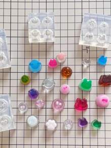 Miniature Heart Flower Resin Mold Simulation DIY Octopus Rabbit Animal Silicone Mold For DIY Gift Making