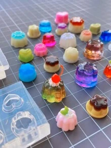 Miniature Heart Flower Resin Mold Simulation DIY Octopus Rabbit Animal Silicone Mold For DIY Gift Making